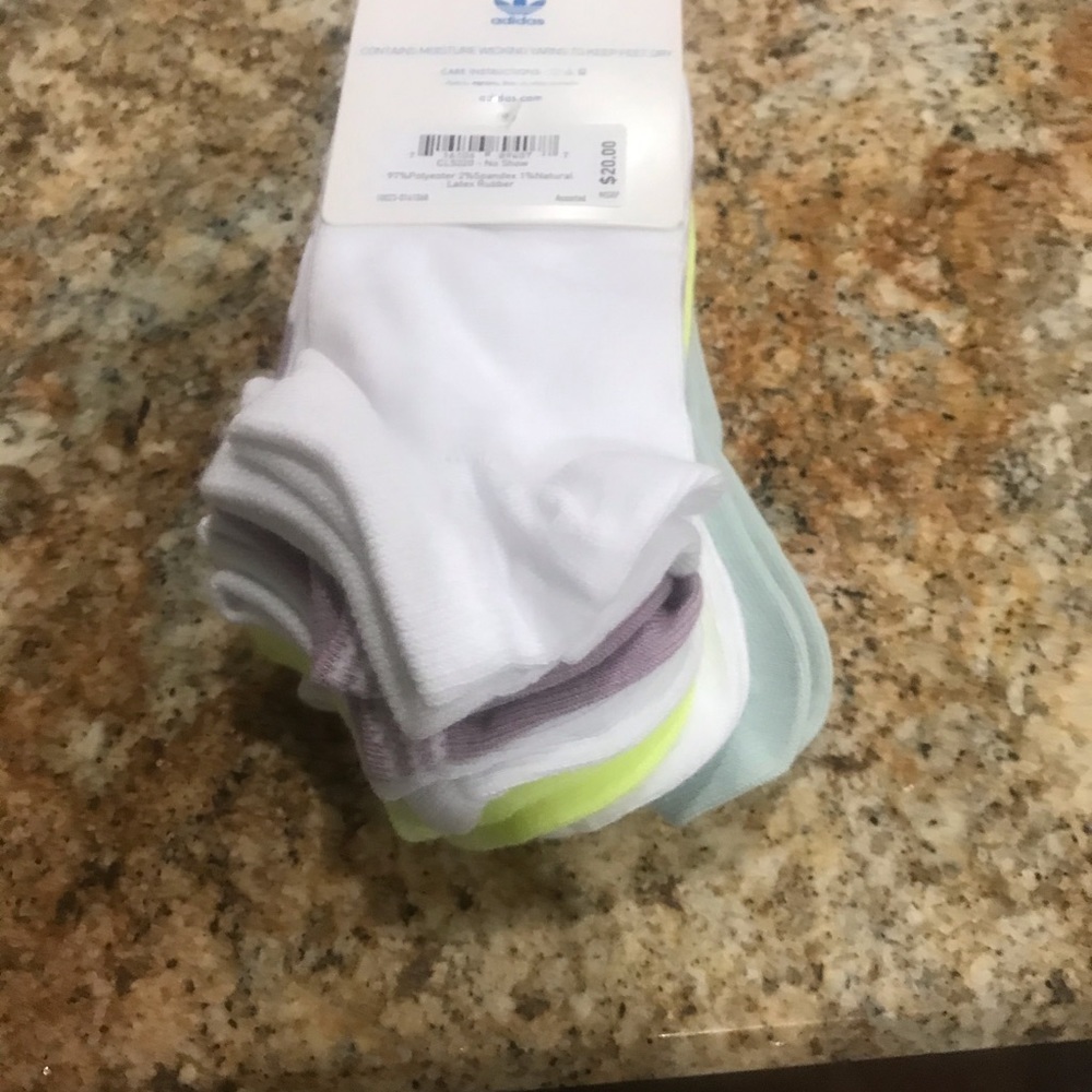 Adidas neon new no show socks size 5-10 women - Picture 8 of 8